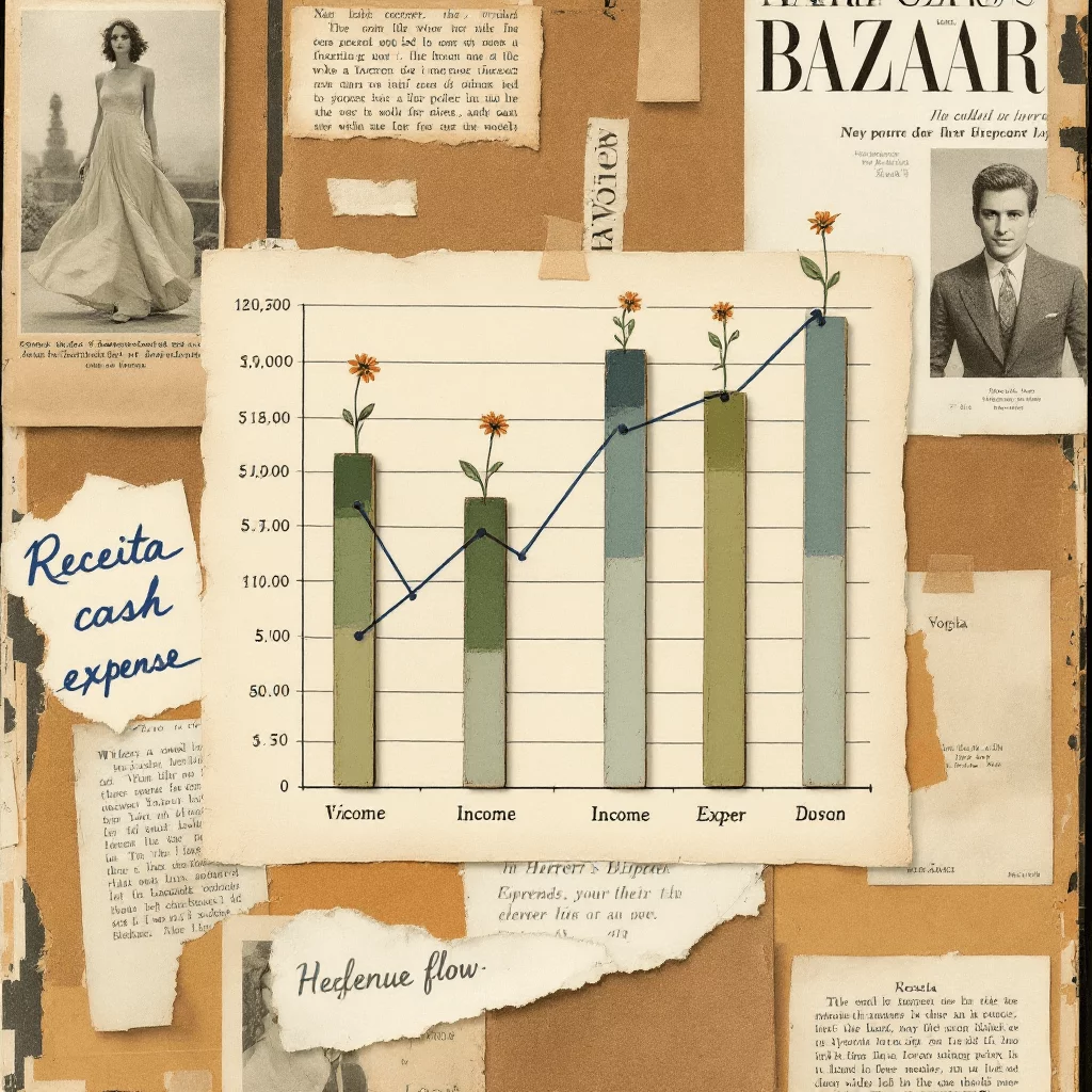 Grafico mostrando a evolução do resultado financeiro da empresa.